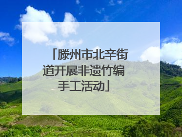 滕州市北辛街道开展非遗竹编手工活动