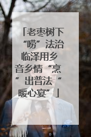 老枣树下“唠”法治 临泽用乡音乡情“烹”出普法“暖心宴”