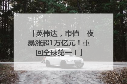 英伟达，市值一夜暴涨超1万亿元！重回全球第一！