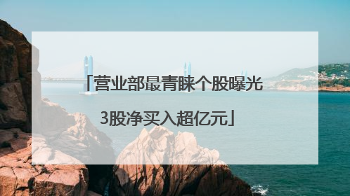 营业部最青睐个股曝光 3股净买入超亿元
