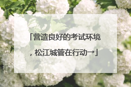 营造良好的考试环境，松江城管在行动→