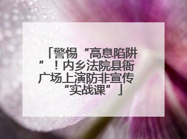警惕“高息陷阱”！内乡法院县衙广场上演防非宣传“实战课”