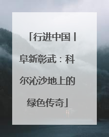 行进中国丨阜新彰武：科尔沁沙地上的绿色传奇