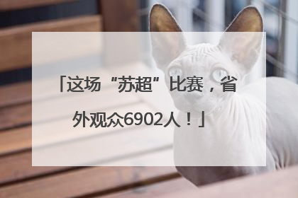 这场“苏超”比赛，省外观众6902人！