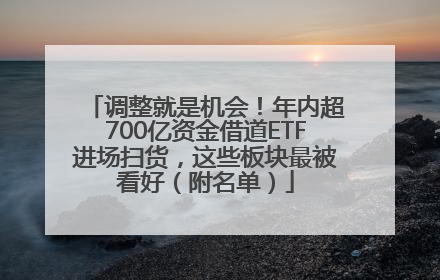 调整就是机会！年内超700亿资金借道ETF进场扫货，这些板块最被看好（附名单）