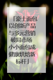 豪士面包以创新产品与多元营销破局市场 小小面包成健康烘焙新标杆
