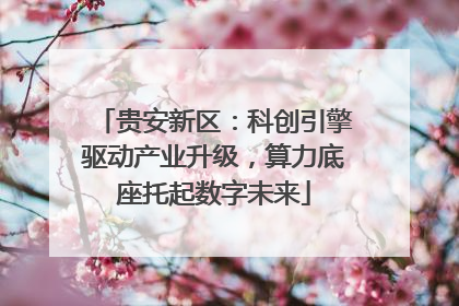 贵安新区：科创引擎驱动产业升级，算力底座托起数字未来
