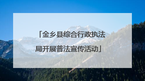 金乡县综合行政执法局开展普法宣传活动