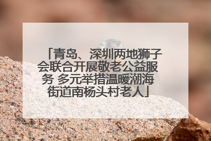 青岛、深圳两地狮子会联合开展敬老公益服务 多元举措温暖潮海街道南杨头村老人