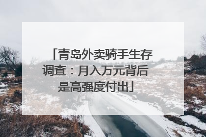 青岛外卖骑手生存调查：月入万元背后是高强度付出