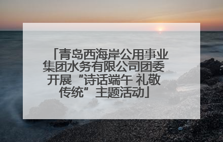 青岛西海岸公用事业集团水务有限公司团委开展“诗话端午 礼敬传统”主题活动