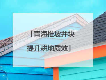 青海推坡并块提升耕地质效