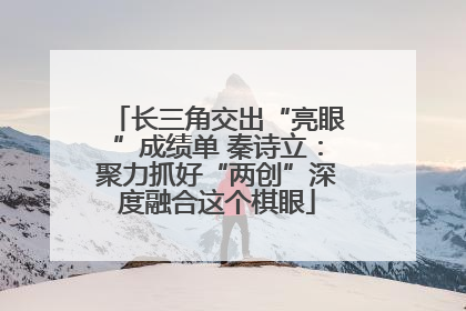 长三角交出“亮眼”成绩单 秦诗立：聚力抓好“两创”深度融合这个棋眼