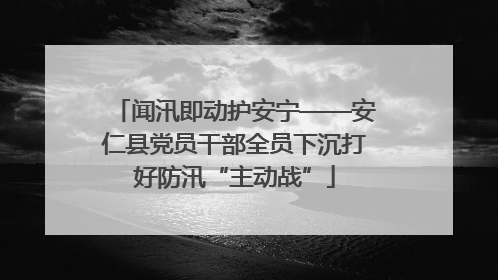 闻汛即动护安宁——安仁县党员干部全员下沉打好防汛“主动战”