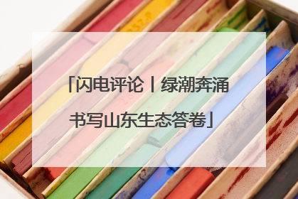 闪电评论丨绿潮奔涌 书写山东生态答卷