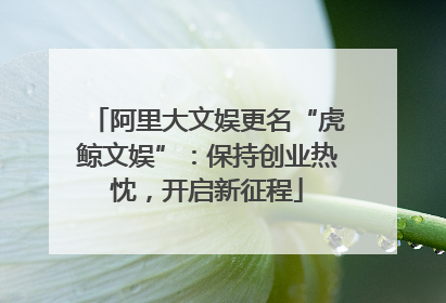 阿里大文娱更名“虎鲸文娱”：保持创业热忱，开启新征程
