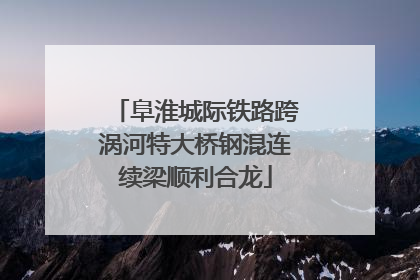 阜淮城际铁路跨涡河特大桥钢混连续梁顺利合龙