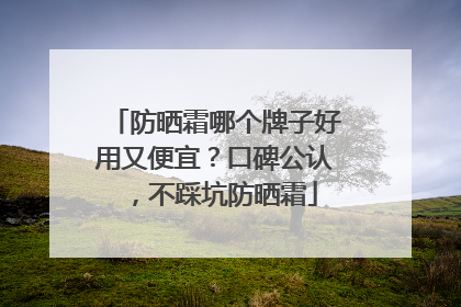 防晒霜哪个牌子好用又便宜？口碑公认，不踩坑防晒霜