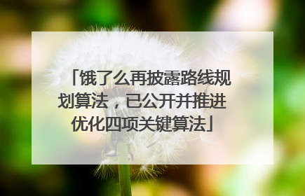 饿了么再披露路线规划算法，已公开并推进优化四项关键算法