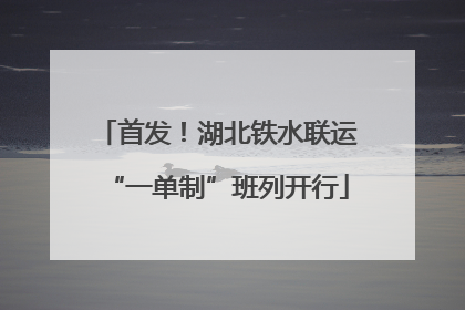 首发！湖北铁水联运“一单制”班列开行
