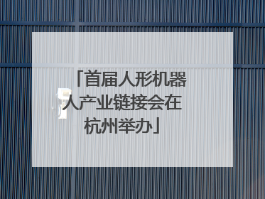 首届人形机器人产业链接会在杭州举办