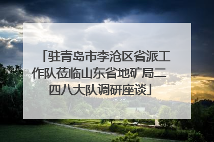 驻青岛市李沧区省派工作队莅临山东省地矿局二四八大队调研座谈