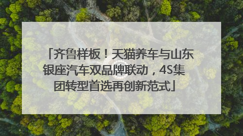 齐鲁样板！天猫养车与山东银座汽车双品牌联动，4S集团转型首选再创新范式