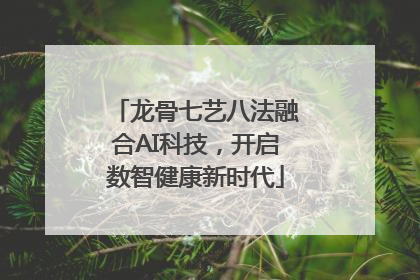 龙骨七艺八法融合AI科技，开启数智健康新时代