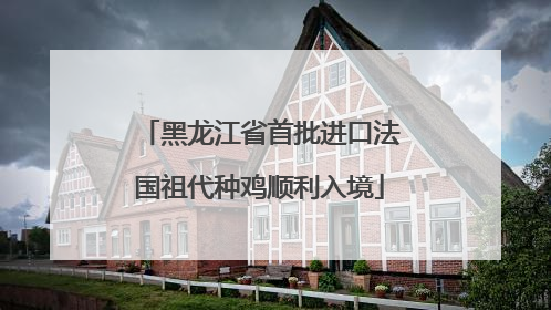 黑龙江省首批进口法国祖代种鸡顺利入境
