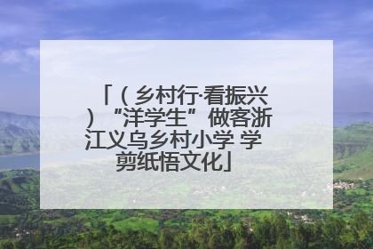 （乡村行·看振兴）“洋学生”做客浙江义乌乡村小学 学剪纸悟文化