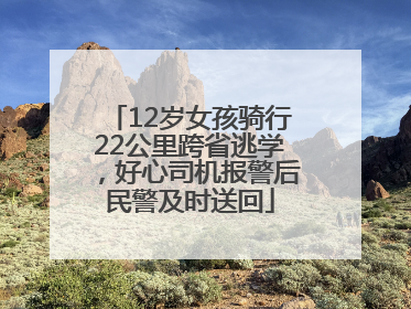 12岁女孩骑行22公里跨省逃学，好心司机报警后民警及时送回