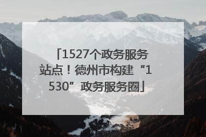 1527个政务服务站点！德州市构建“1530”政务服务圈