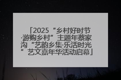2025“乡村好时节·游购乡村”主题年蔡家沟“艺韵乡集·乐活时光”艺文嘉年华活动启幕