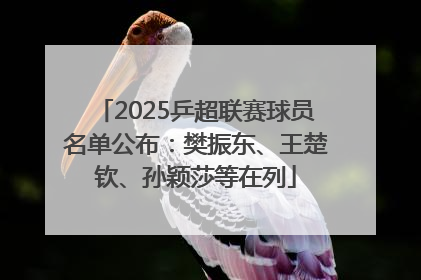 2025乒超联赛球员名单公布：樊振东、王楚钦、孙颖莎等在列