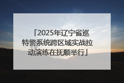 2025年辽宁省巡特警系统跨区域实战拉动演练在抚顺举行