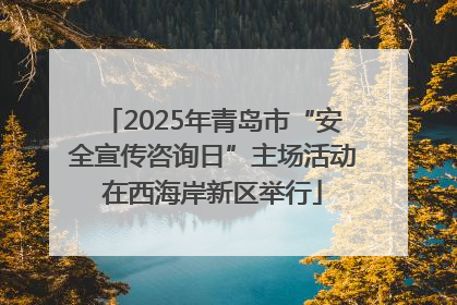 2025年青岛市“安全宣传咨询日”主场活动在西海岸新区举行