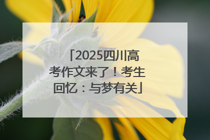 2025四川高考作文来了！考生回忆：与梦有关
