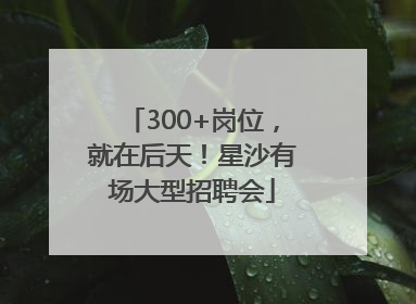 300+岗位，就在后天！星沙有场大型招聘会