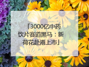 3000亿中药饮片赛道黑马：新荷花赴港上市
