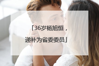 36岁杨旭恒，递补为省委委员