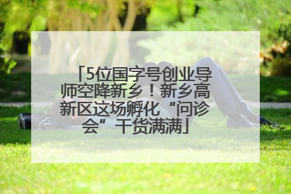5位国字号创业导师空降新乡！新乡高新区这场孵化“问诊会”干货满满