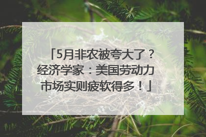 5月非农被夸大了？经济学家：美国劳动力市场实则疲软得多！