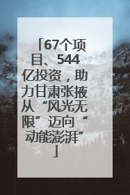 67个项目、544亿投资，助力甘肃张掖从“风光无限”迈向“动能澎湃”