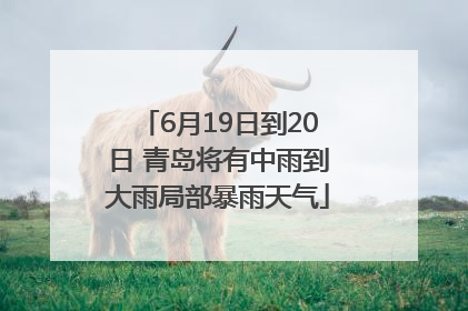 6月19日到20日 青岛将有中雨到大雨局部暴雨天气